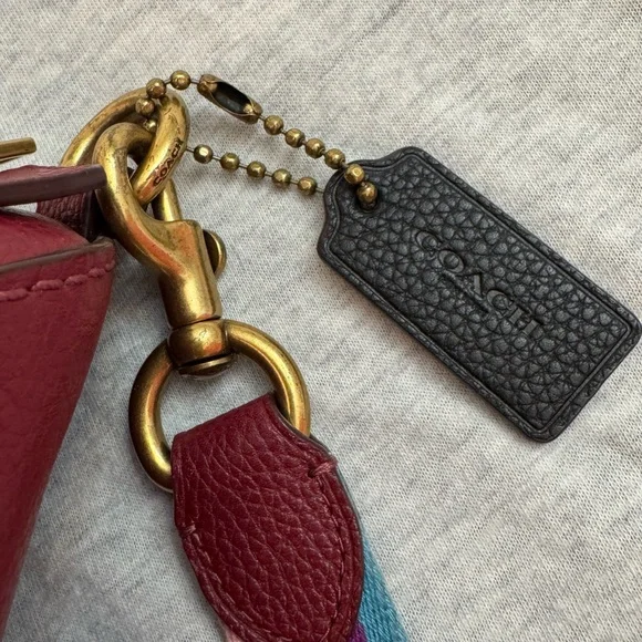 Coach REXY 🦖 rainbow carriage and Tan sling bag with rainbow 🌈 Strap - Picture 7 of 12